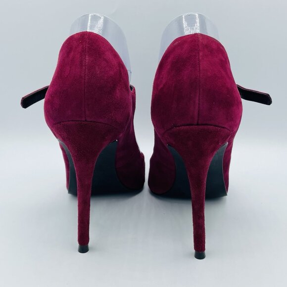 Charles by Charles David Heels Womens 8.5 Maroon Leather Mary Jane Sandals Comfy - Picture 7 of 11